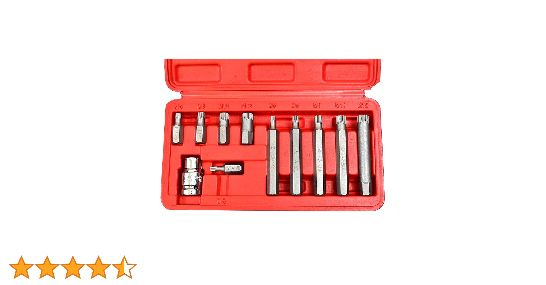 ●Ballaz Clicc J&R Quality Tools 11pc 12 Point Spline Socket Bit Set Hex